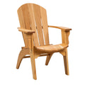 "Houten relaxstoel met brede leuning en ergonomisch ontwerp"